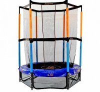 батут hudora safety trampoline jump in 3.0, 4,6 ft (140 см) blue