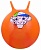 мяч-попрыгун "тигренок" gb-402,55 см, с рожками, оранжевый